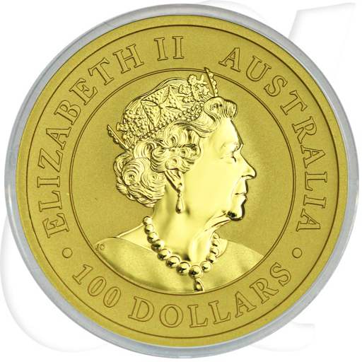 Australien Gold Känguru 2020 1 Unze 100 Dollar Münzen-Wertseite