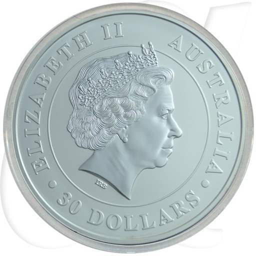 Australien Koala 2012 BU 30 Dollar Silber Münzen-Wertseite