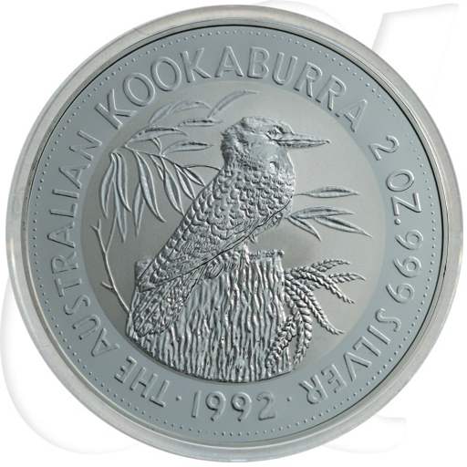 Australien Kookaburra 1992 2 Dollar Silber 2 oz st