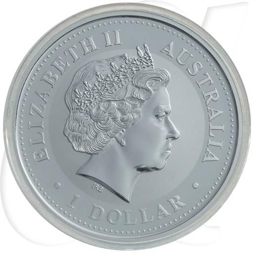 Australien Kookaburra 2002 1 Dollar Silber 1oz st Münzen-Wertseite