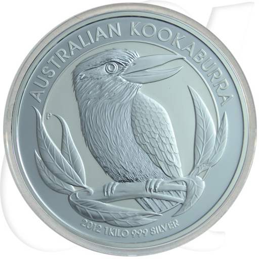 Australien Kookaburra 2012 BU 30 Dollar Silber Münzen-Bildseite