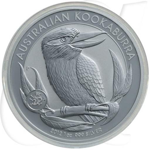 Australien Kookaburra 2012 1 Dollar Silber 1oz st Privy Drache Münzen-Bildseite
