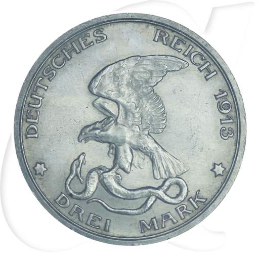 Deutschland Preussen 3 Mark 1913 ss-vz ungereinigt 100 Jahre Befreiungskriege