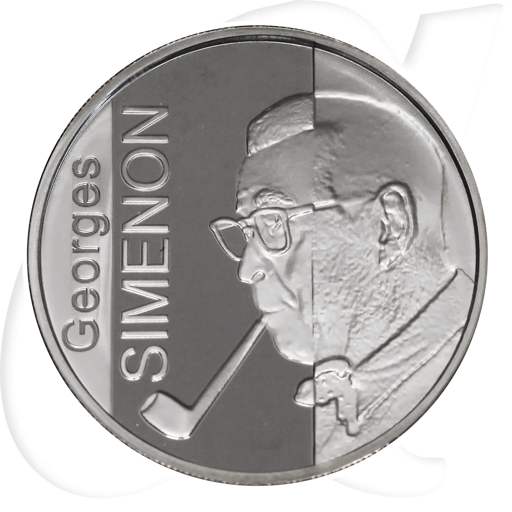 Belgien 10 Euro 2003 PP in Kapsel 100. Geburtstag Georges Simenon