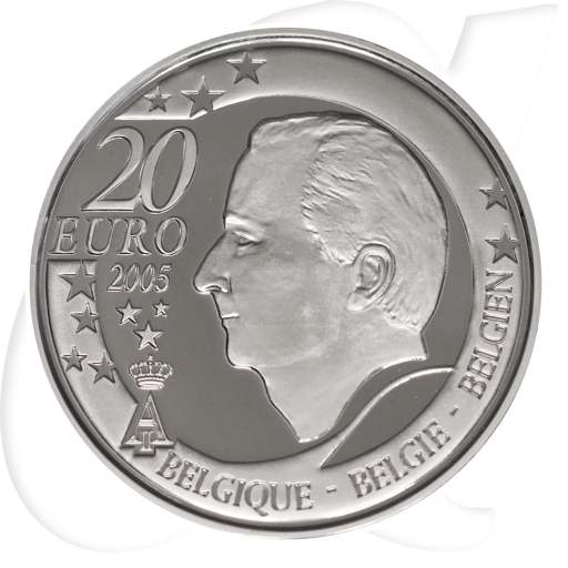 Belgien 2005 Fußball 20 Euro WM Deutschland Münzen-Wertseite
