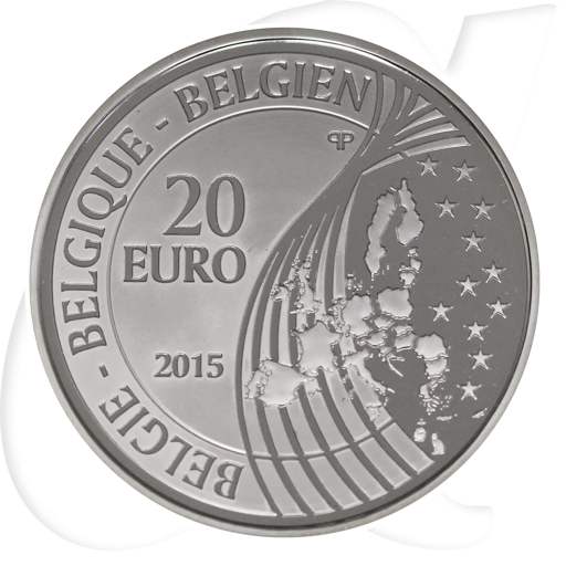 Belgien 20 Euro 2015 PP in Kapsel Raub der Europa Fabulous 15