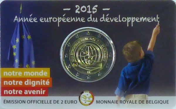Belgien 2 Euro 2015 Europäisches Jahr der Entwicklung st OVP Blister