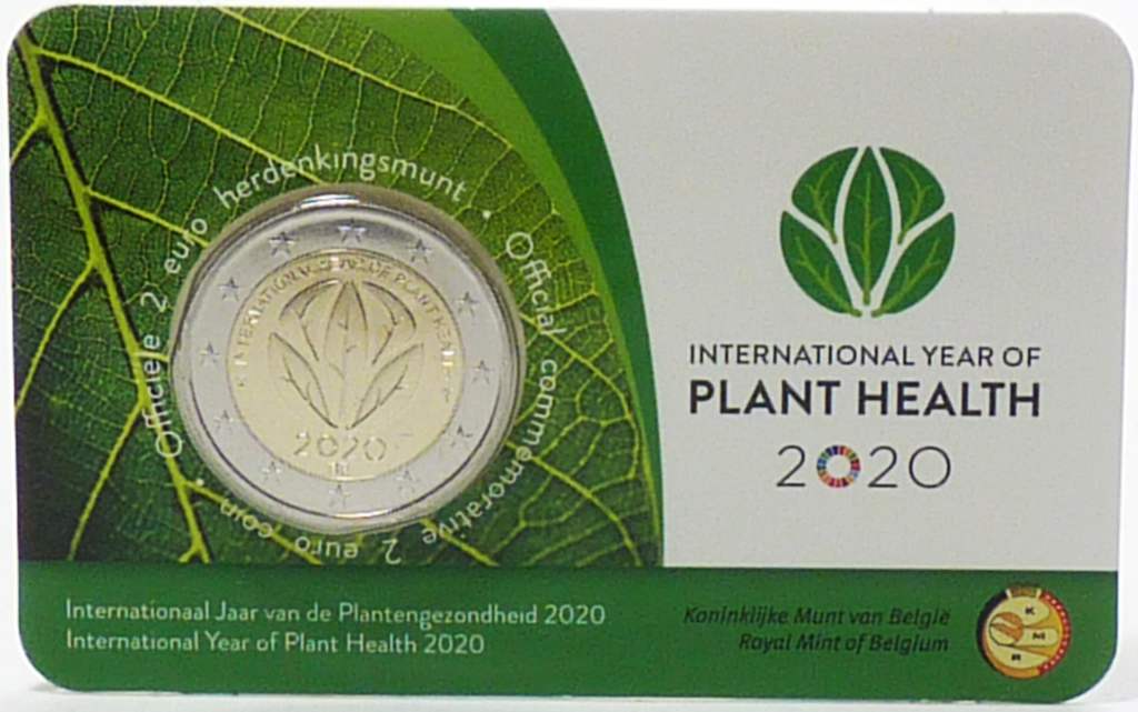 Belgien 2020 2 Euro Jahr der Pflanzengesundheit Coincard OVP