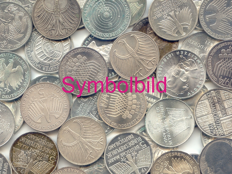 40 Stück BRD 5 DM 625er Silber 1951-1974 (je 7,00g fein) Kursmünzen