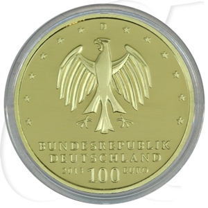 BRD 100 Euro 2013 D OVP Dessau-Wörlitz Anlagegold 15,55g fein