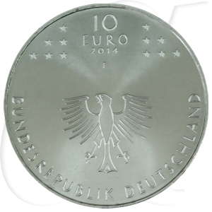 BRD 10 Euro CuNi 2014 F 600 Jahre Konstanzer Konzil st