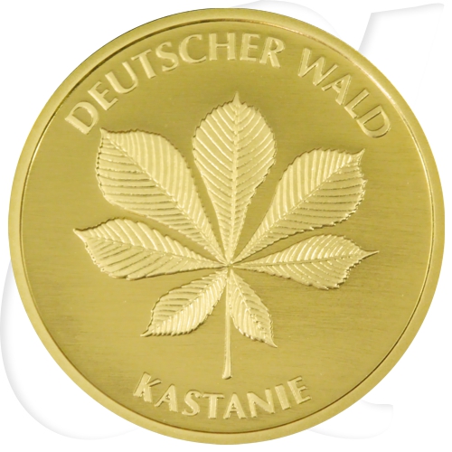 BRD 20 Euro 2014 Deutscher Wald Kastanie G (Karlsruhe) Gold