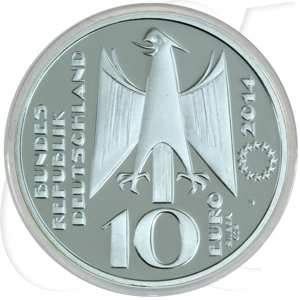 BRD 10 Euro Silber 2014 J 300 Jahre Fahrenheit-Skala PP (Spgl)