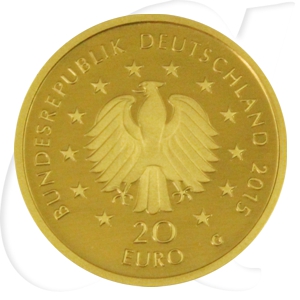 BRD 20 Euro 2015 Deutscher Wald Linde G (Karlsruhe) Gold 3,89g fein