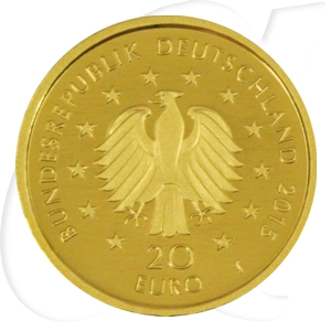 BRD 20 Euro 2015 Deutscher Wald Linde J (Hamburg) Gold 3,89g fein