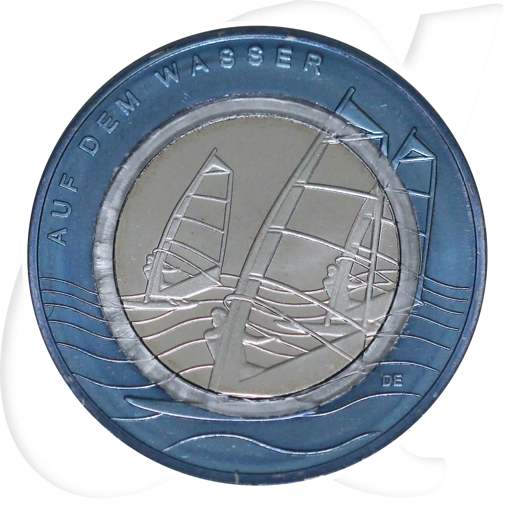 BRD 2021 Polymerring 10 Euro Wasser Münzen Bildseite