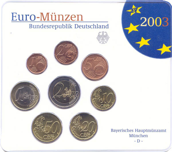 BRD Kursmünzensatz 2003 D st OVP
