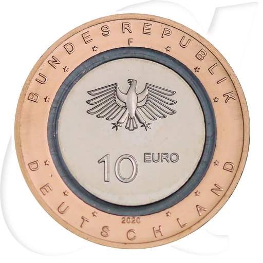 BRD Polymerring 10 Euro Land 2020 Münzen-Wertseite