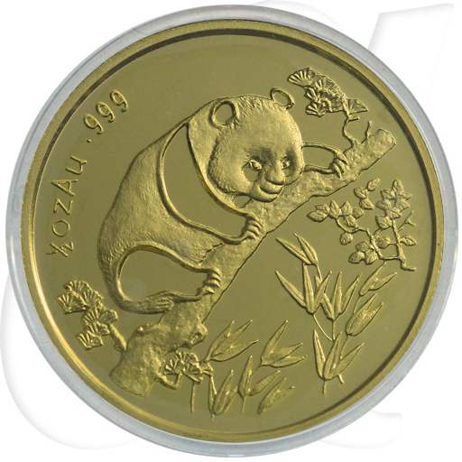 China 1995 München-Panda Gold 15,55g (1/2oz) OVP mit COA und Kassette