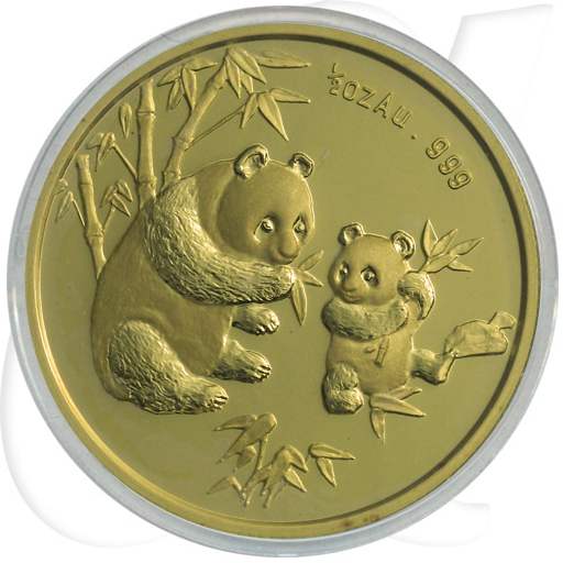 China 1997 München-Panda Gold 15,55g (1/2oz) OVP mit COA und Kassette