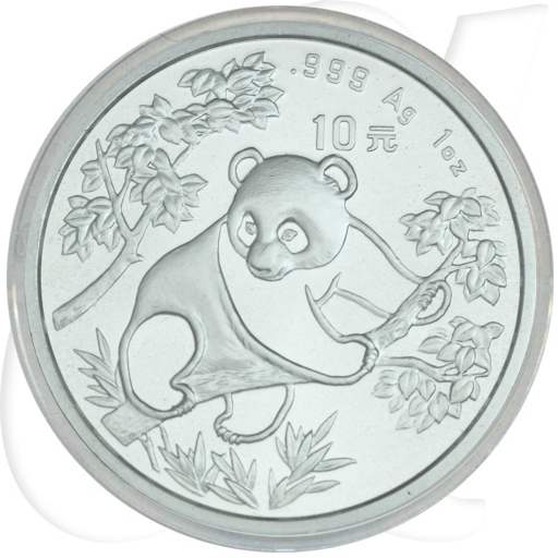 China Panda 1992 BU 10 Yuan Silber Variante 1
