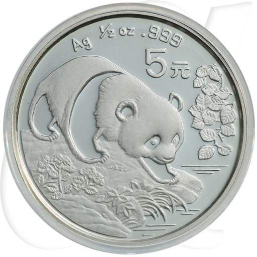 China Panda 1994 BU 5 Yuan 15,55g (1/2oz) Silber