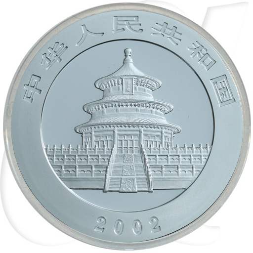 China Panda 2002 BU 10 Yuan Silber