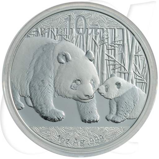 China Panda 2011 BU 10 Yuan Silber