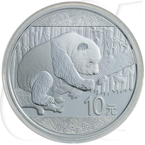 China Panda 2016 BU 10 Yuan 30,00 gr Silber