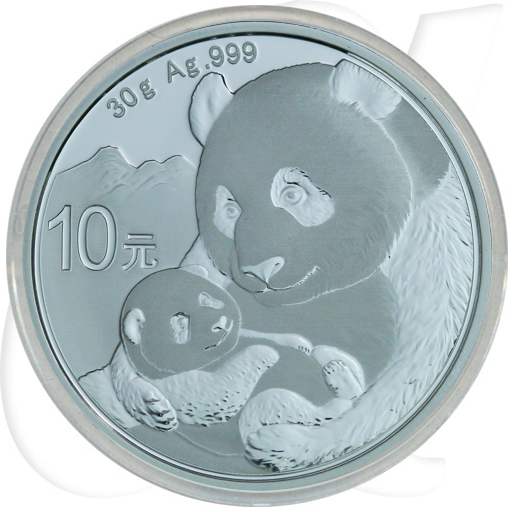 China Panda 2019 Silber Münzen-Bildseite