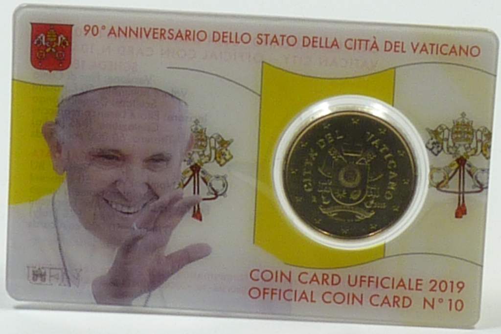 Coincard Vatikan 2019 50 Cent Staatsgründung OVP