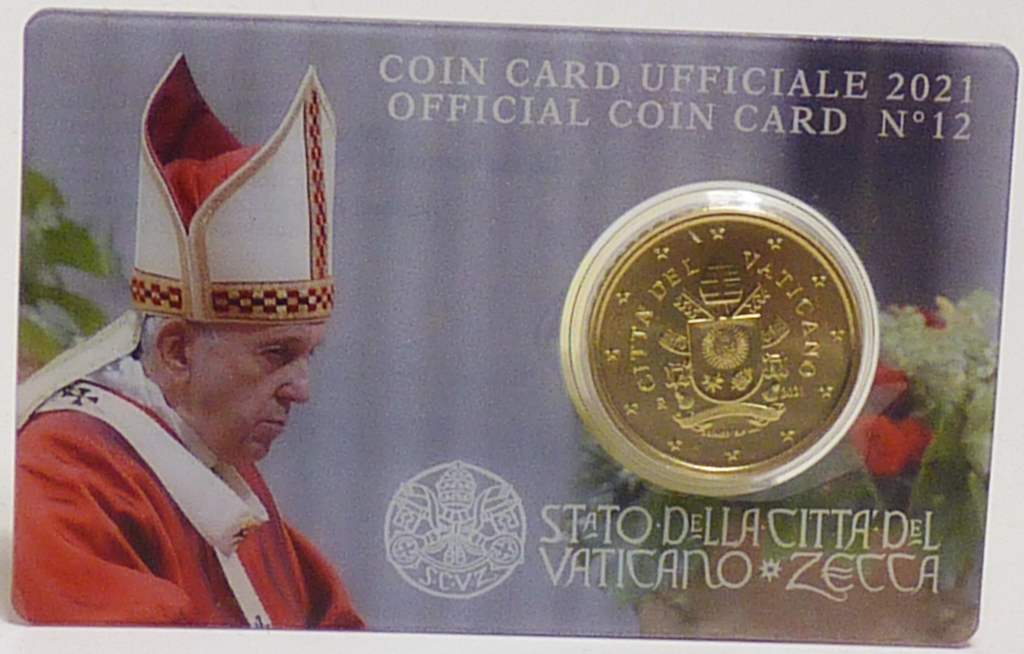 Coincard Vatikan 2021 50 Cent Staatsgründung OVP