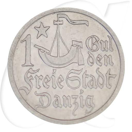 Danzig 1 Gulden 1923 ss Kogge