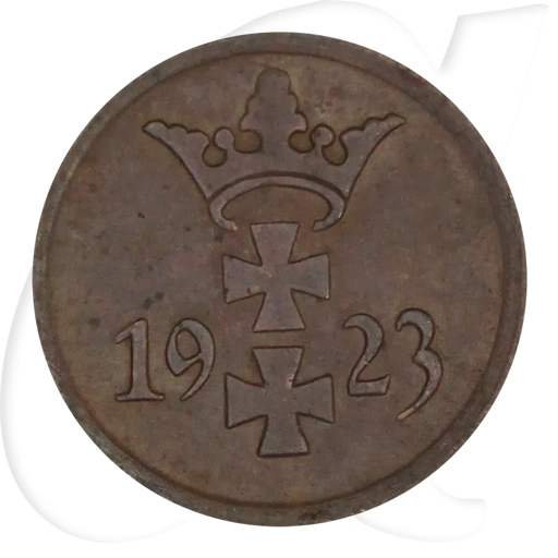 Danzig 1 Pfennig 1923 ss Wappen