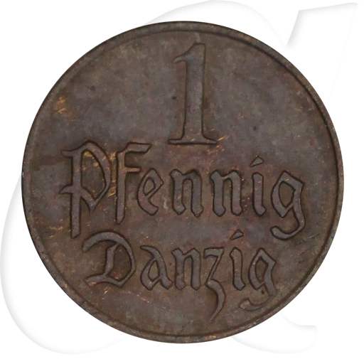 Danzig 1 Pfennig 1923 ss Wappen