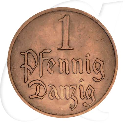 Danzig 1 Pfennig 1926 fast prägefrisch Wappen