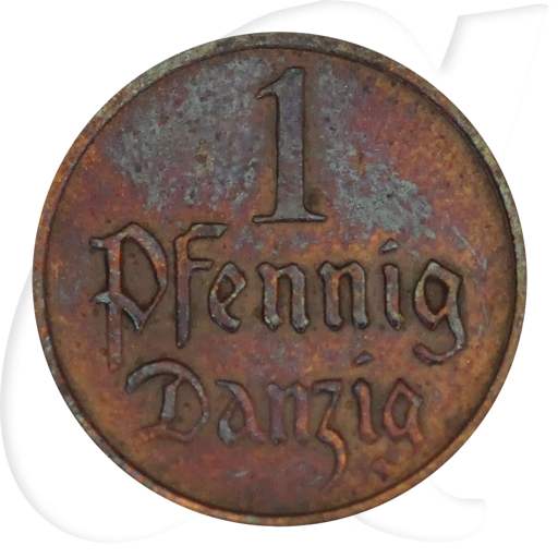 Danzig 1 Pfennig 1929 ss-vz Wappen