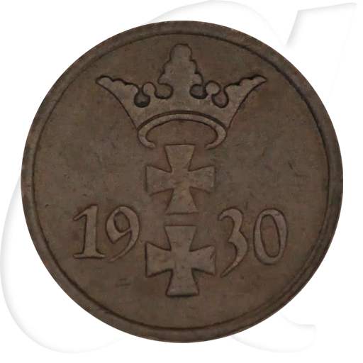 Danzig 1 Pfennig 1930 ss-vz Wappen