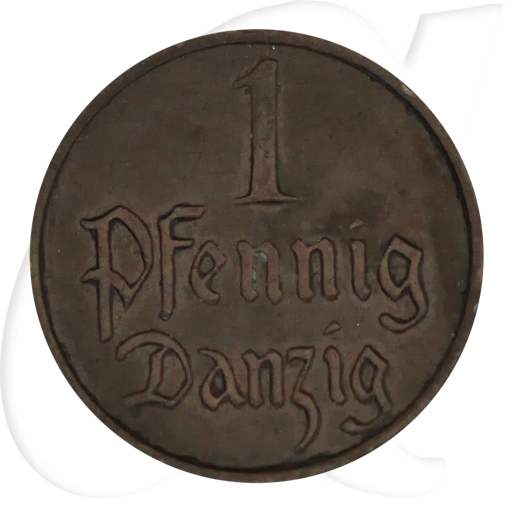 Danzig 1 Pfennig 1930 ss-vz Wappen