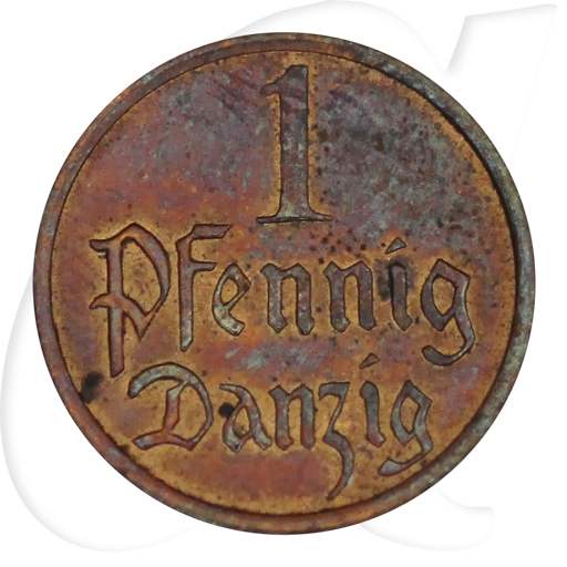 Danzig 1 Pfennig 1937 ss-vz Wappen