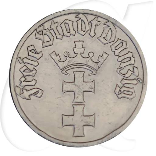 Danzig 1/2 Gulden 1932 ss min RF Wappen