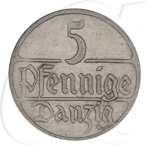 Danzig 5 Pfennig 1923 ss Wappen