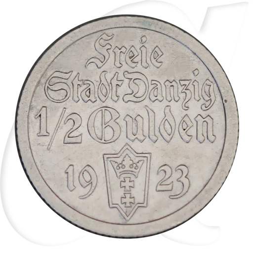 Danzig 1/2 Gulden 1923 ss Kogge