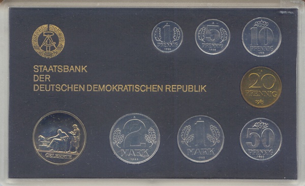 DDR Kursmünzensatz Mini 1985 st mit Medaille Gelehrte