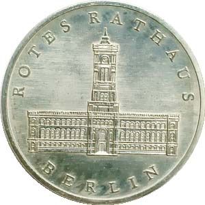 DDR 5 Mark Rotes Rathaus 1987 st