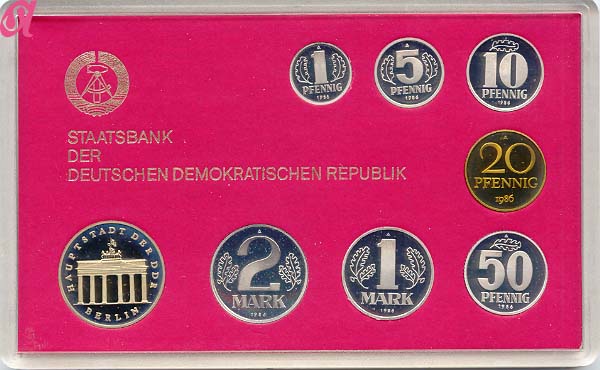 DDR Kursmünzensatz 1986 PP