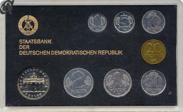 DDR Kursmünzensatz 1986 st
