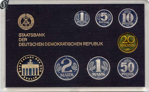 DDR Kursmünzensatz 1987 PP