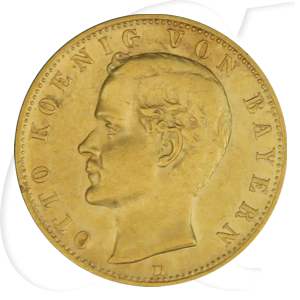 Deutschland Bayern 10 Mark Gold 1893 ss+ Otto
