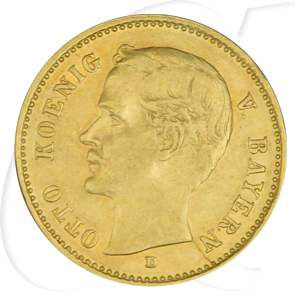 Deutschland Bayern 10 Mark Gold 1904 ss-vz Otto